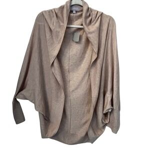 Nordstrom NWT Cardigan Open Front Beige Oatmeal Heather Women's OS